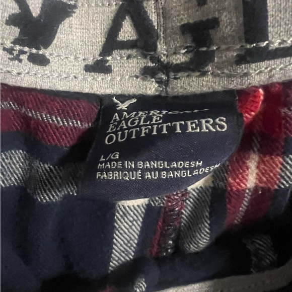 Great Condition! American Eagle Men’s Pj Red Flannel w/ Drawstring Size Large - Picture 4 of 5